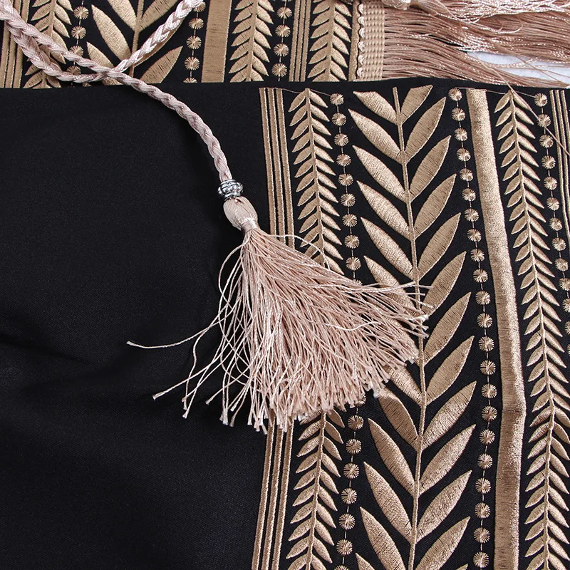 New Heavy Industries Embroidery Jacquard Irregular tassel hem waist slim suit jacket woman