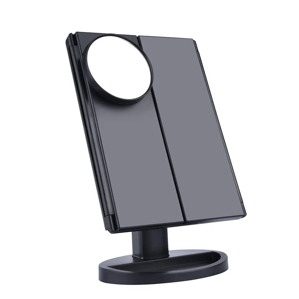 Espelho de Maquiagem Desktop com Dupla Led com 10x Ampliação Rotação Livre Espelho Portátil Durável Mod. 1211587 8 Espelhos para maquiagem