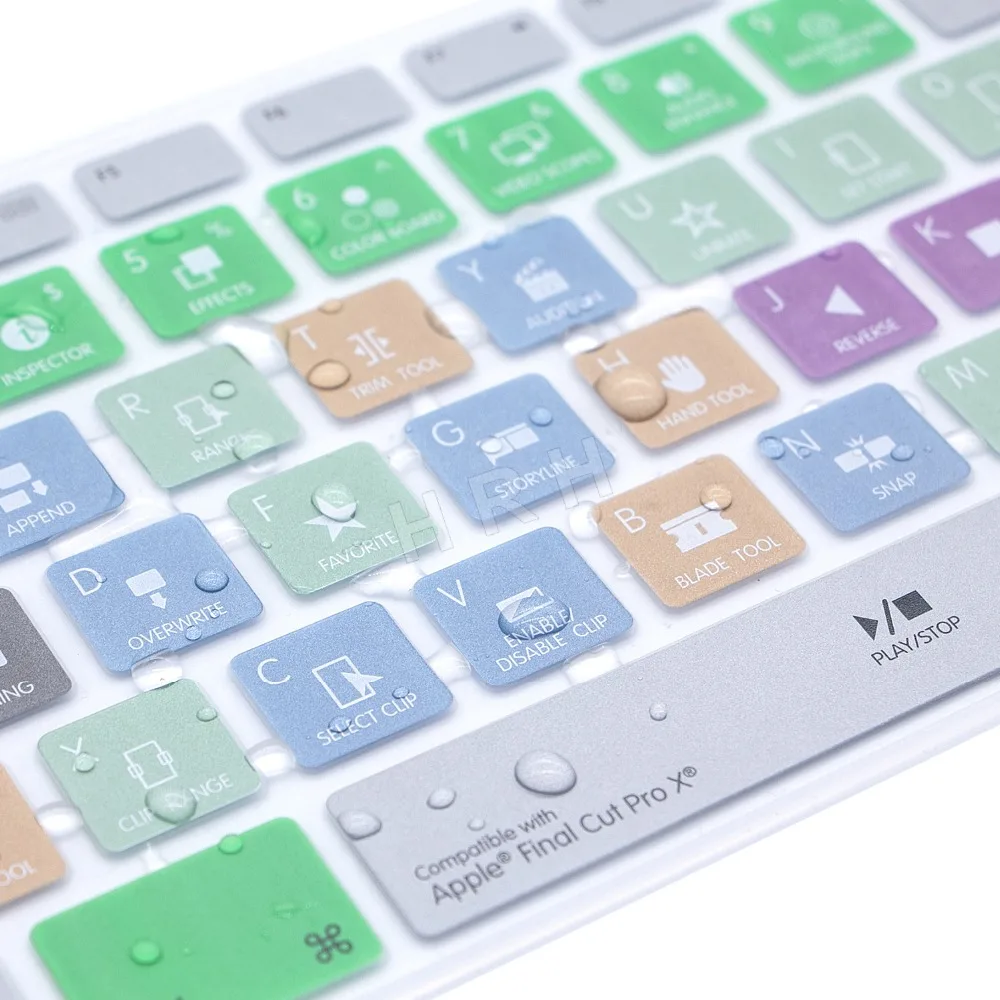 HRH Final Cut Pro X Hotkeys чехол для клавиатуры Apple клавиатура с цифровой Проводная USB Для iMac
