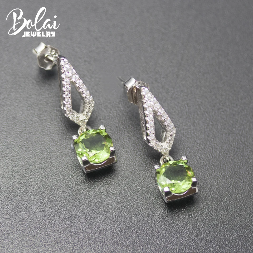 Серьги подвески Bolai из стерлингового серебра 925 пробы с цветным
