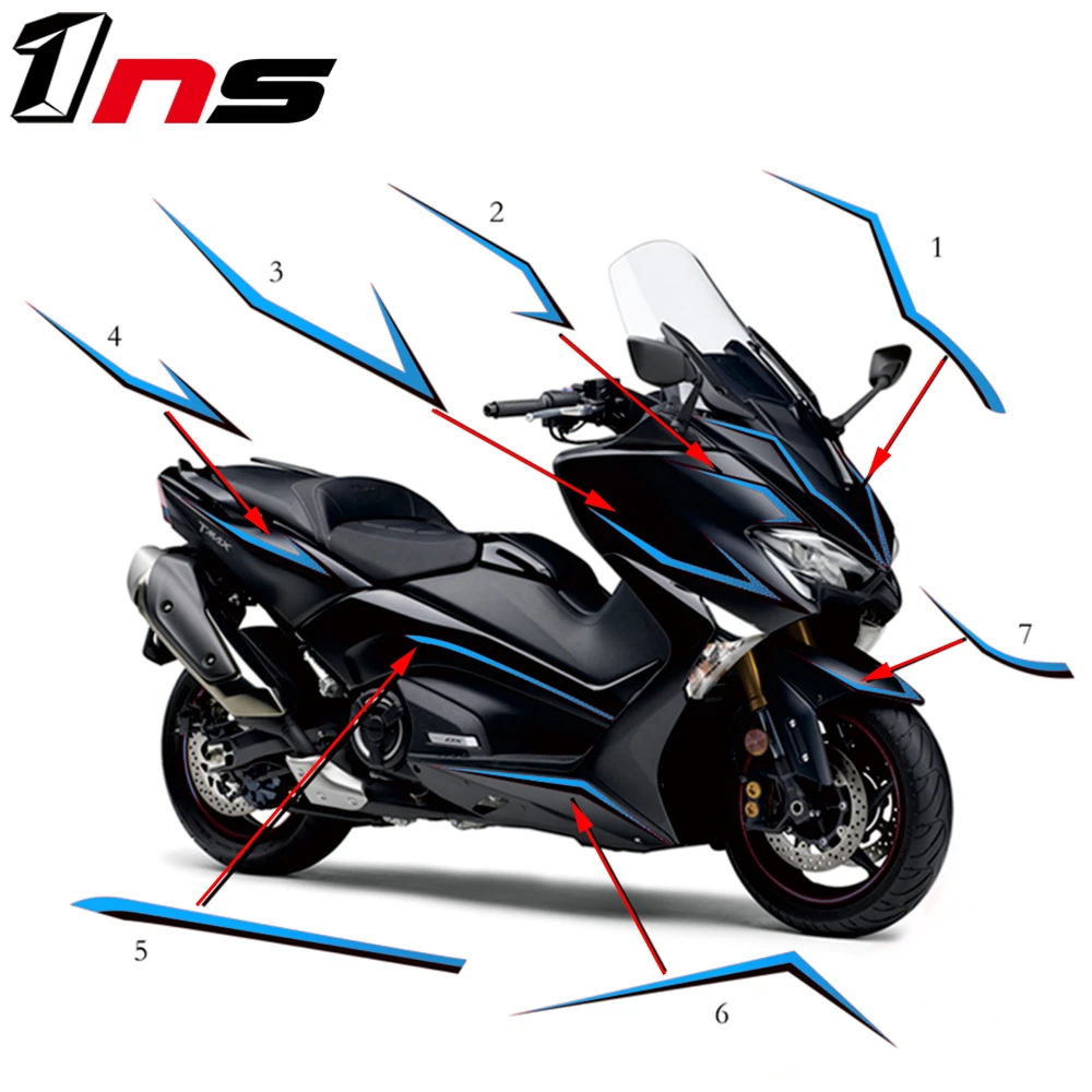 For Yamaha T MAX TMAX 530 T MAX530 TMAX530 Dx/Sx 2017 2018 Motorcycle Body  Sticker Front Fairing Shell Full Car Reflective Decal|Decals \u0026 Stickers| -  AliExpress