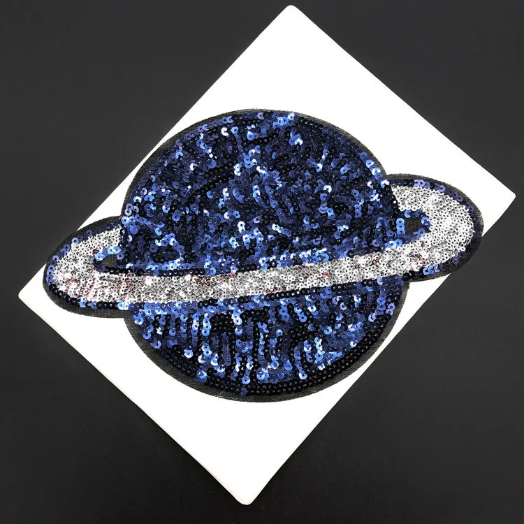 Новые нашивки с блестками в виде большой планеты для одежды аксессуары звезды и