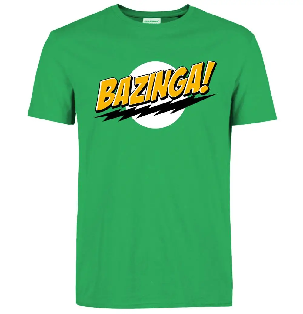 Забавная футболка The Big Bang Theory Bazinga Летняя Повседневная модная уличная Мужская футболка крутая уличная брендовая одежда