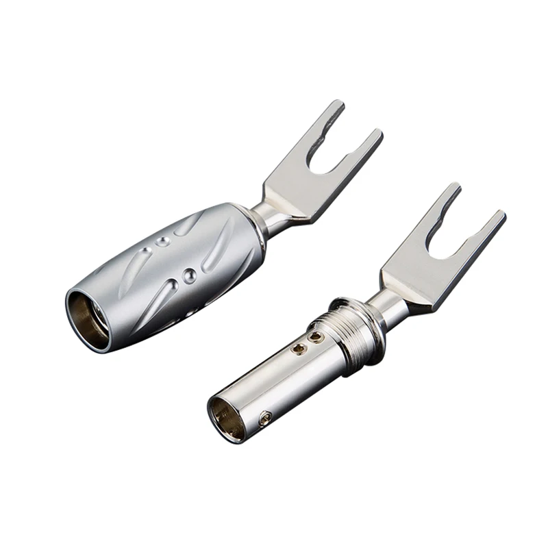 Viborg VS701R Pure Red Copper Spade Plug Rhodium
