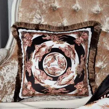 

New Throw Sofa Pillow Case European Luxury Royal Sofa Cover Easy Wash Christmas Wedding Red High-end Quality Cushion Cover