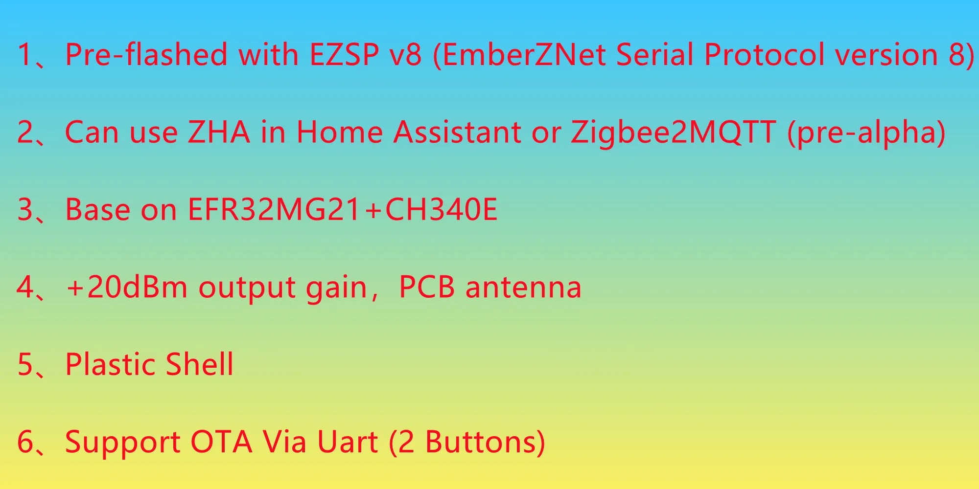 Silicon Labs EFR32MG21 Zigbee 3.0 Universal Gateway USB Dongle,ZHA, EZSP, NCP, Home Assistant