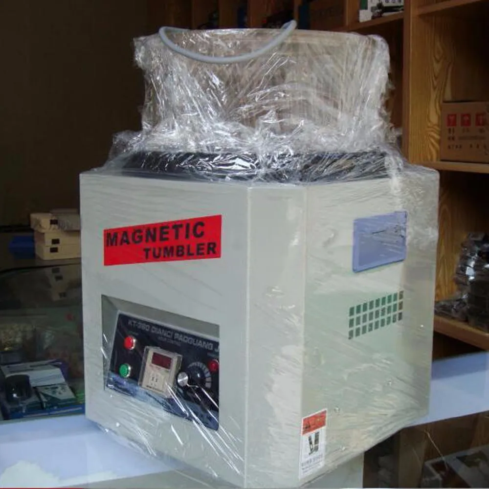 

Magnetic Tumbler Jewelry Polisher Capacity 1300g Super Finishing Machine 220V Surface Rotary Polishing Tumbler