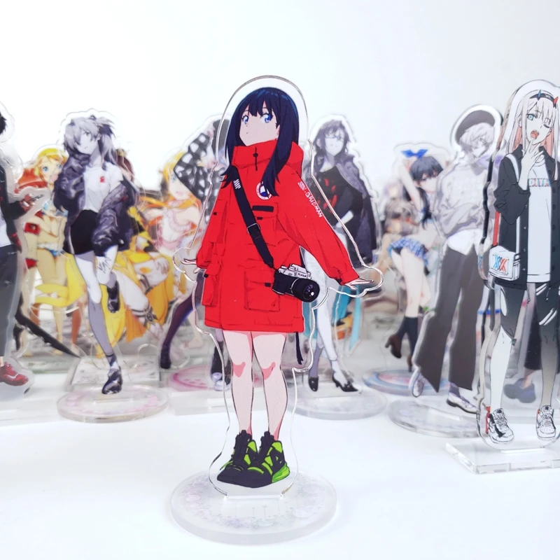 Stand Figure Japanese Anime SSSS.GRIDMAN Shinjo Akane Takarada Rikka Cosplay Acrylic Desktop Model Display Charm Decor Toy Gifts elvira costume Cosplay Costumes