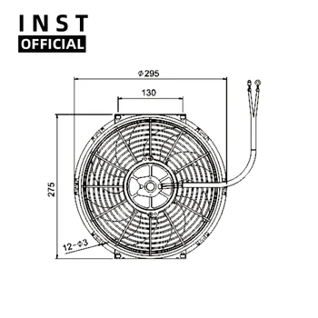 

Air Conditioning Fan AC A/C Blower Motor FOR Periphery Size 295mm 12V 24V
