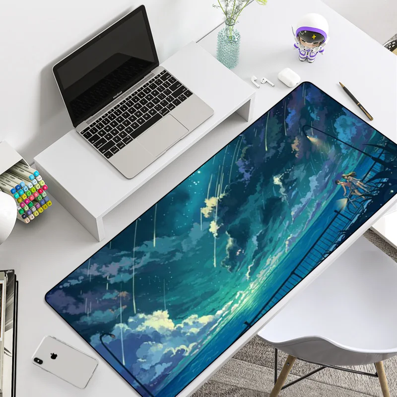 

Anime Scenery Starry Sky Mouse Pad Game Accessories Computer Game Table Mat Desktop Decoration Kawaii Mouse Pad Xl XXL 40X90CM