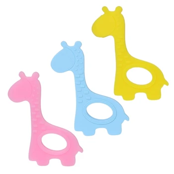 

Baby Teether Soft Silicone DIY Kid Giraffe Shape Craft Handmade Chewing Ring Toy
