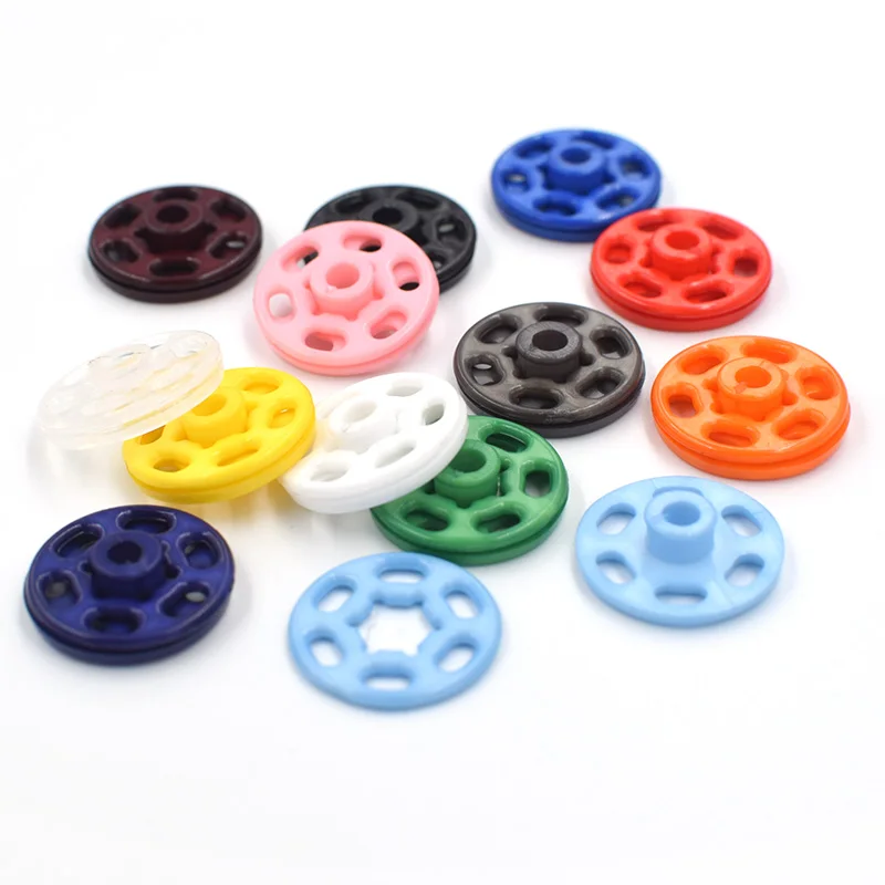 20sets Nylon Small Invisible Snap Buttons Tape Fasteners Plastic Press