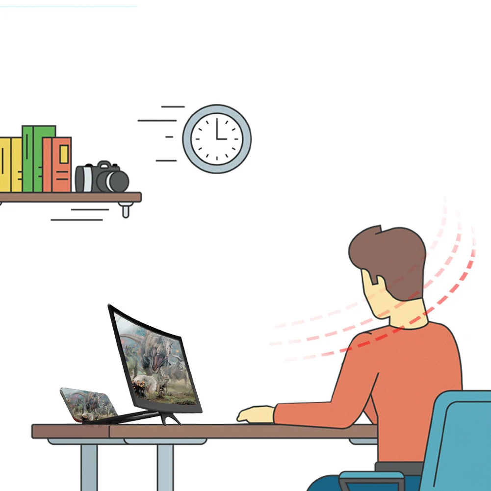 3D Magnifier Retractable Amplifier Mobile Phone Screen HD Magnifier Universal 12 Inch GDeals