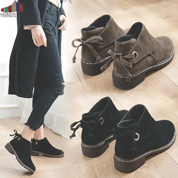 

Women's Boot 2019 Winter Martin Boots Low Thick Platform Black Outdoor Sports Hiking Shoes