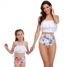 JAYCOSIN/Летний Пляжный Купальник для родителей и детей(мамы); купальник с принтом для мамы и дочки; комплект из двух предметов; купальный костюм