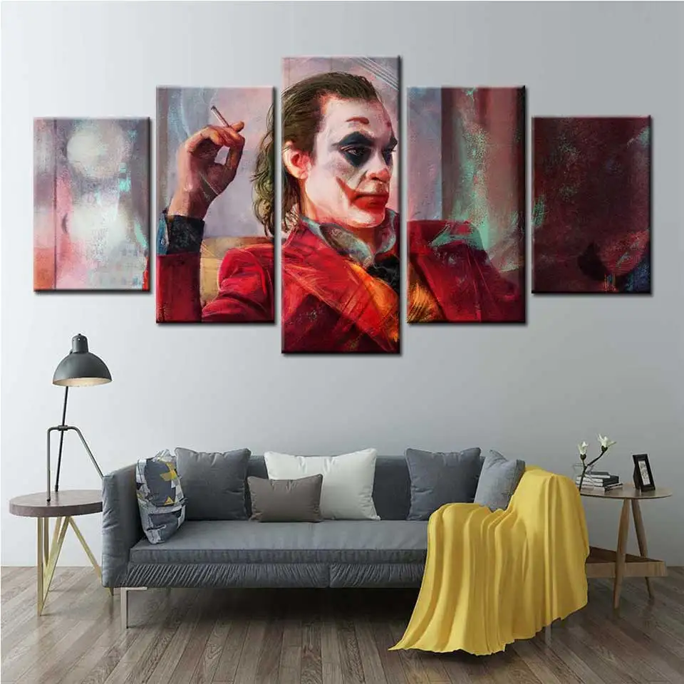 Джокер 2019 постер из фильма Хоакин Феникс Абстрактная Картина на холсте