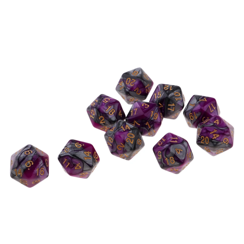 20/набор D20 игральные кости Пластиковые 20 мм многогранные кости для настольной ролевой игры