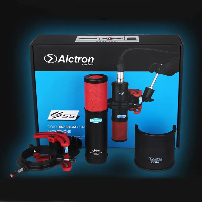 Alctron CS55 большой мембранный конденсаторный записывающий микрофон с амортизационным креплением