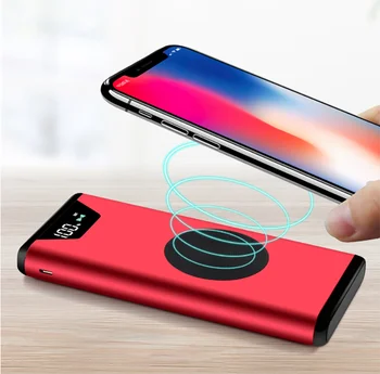 

20000mAh Wireless Power Bank Portable External Battery Bank 2.1A Quick Charge Powerbank Slim Dual USB Output Charger for Phone