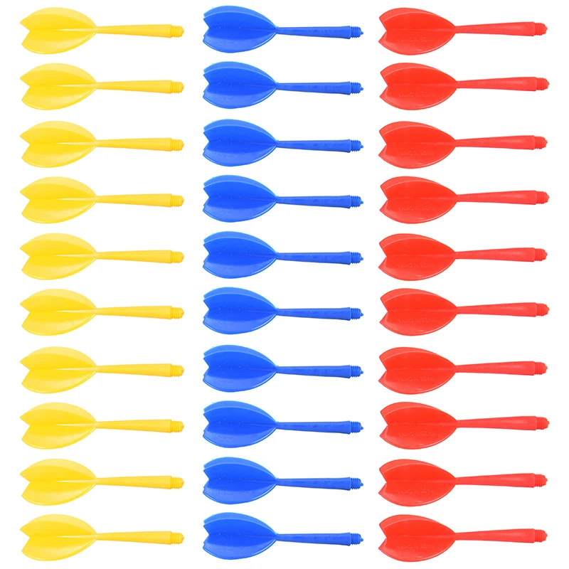 30 Pieces Darts Replacement Accessories ABS Multicolor Durable Plastic Shaft Flight Combo Set Red Yellow Blue | Спорт и развлечения