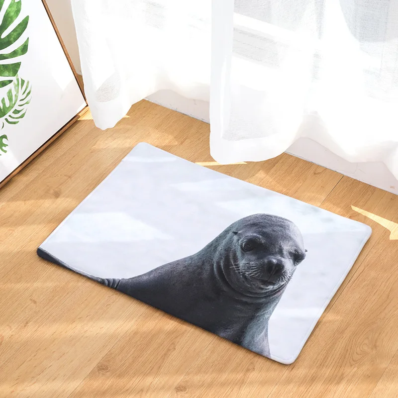 CAMMITEVER милые животные уплотнения дверной коврик печатные фланелевые противоскользящие ковер у входа в спальню входной коврик