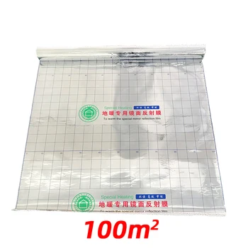 

100m2 Free ship Energy Saving Aluminum Foil Insulation Mirror Reflection Film for Electric Underfloor Heating System