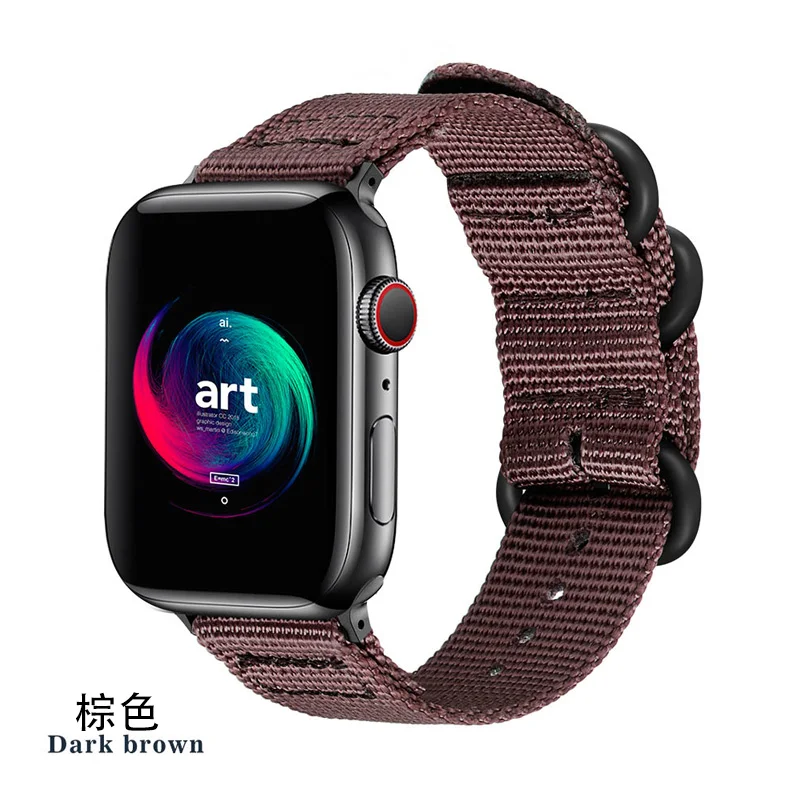 Нейлоновые ремни для Apple Watch 4 44 мм 42 мм ремешок 38 мм ремешки для Apple Watch Band 40 мм браслет для iWatch Series 5 4 3 2 1