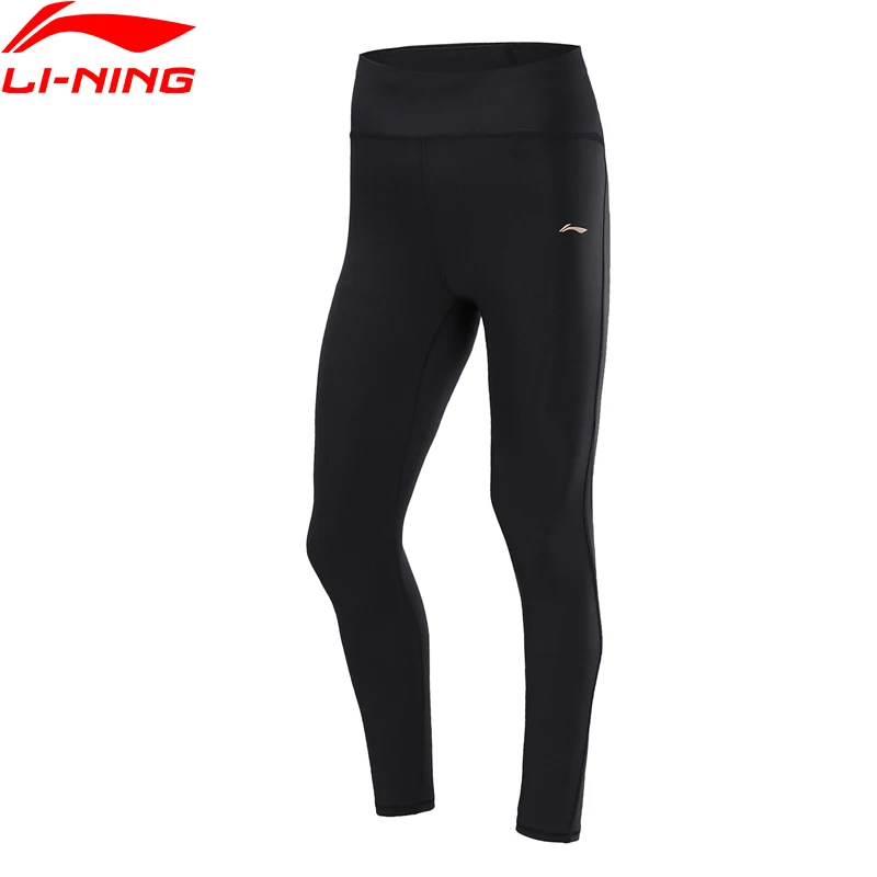 Li-Ning, Женская тренировочная серия, базовые слои, леггинсы, облегающие, 64% нейлон, 36% спандекс, подкладка, для фитнеса, спортивные штаны, AULP126 WKY264