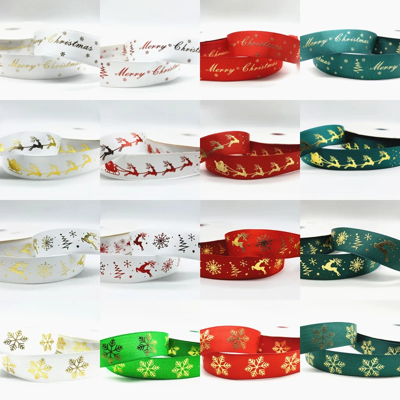 Ribbon 5yards Christmas Ribbon Printed Polyester Ribbon ribbon decoration ribbon supplies christmas ribbon wrapping ribbon For Handmade Design Decoration Gift Packing