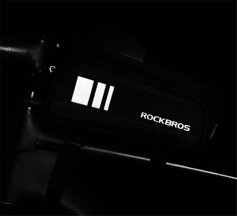 Велосипедные Сумки ROCKBROS MTB, для шоссейного велосипеда, водонепроницаемые, с сенсорным экраном, для велоспорта, на передней трубке, каркасные сумки, 6,0 дюймов, чехол для телефона, Аксессуары для велосипеда