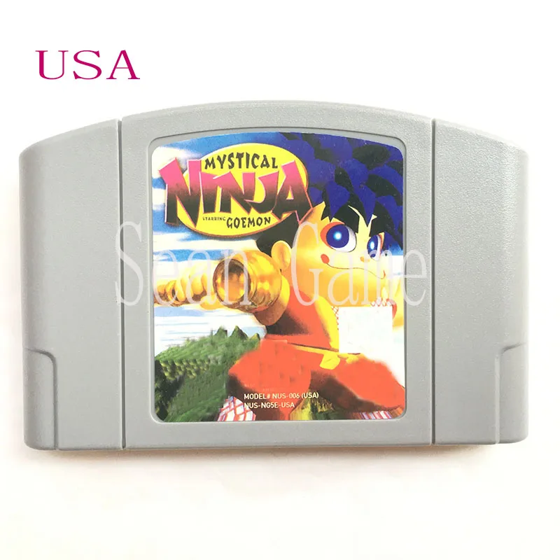Высокая США NTSC качества обслуживания клиентов картридж мистический ниндзя карты для 64 бит видео игровая приставка