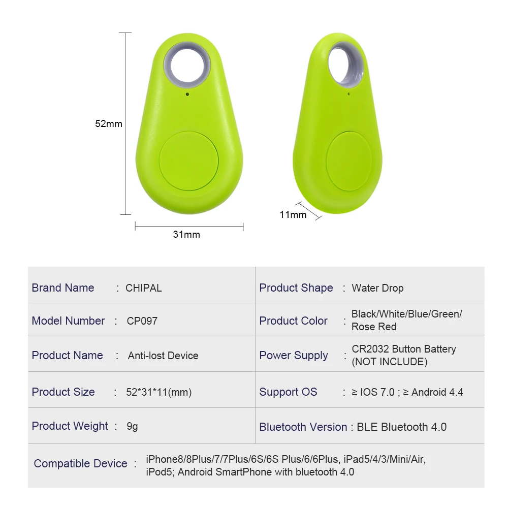 CHIPAL мини брелок для ключей от потери свисток мигающий пульт дистанционного