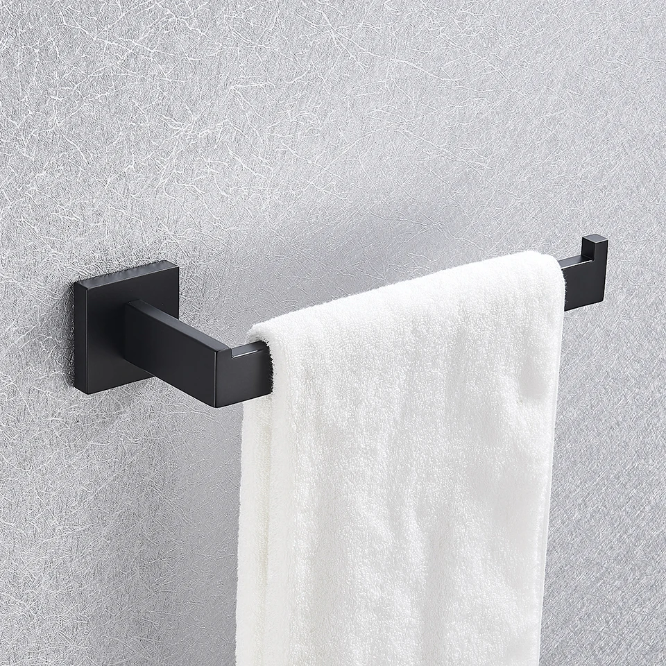 Bathroom Hardware Accessories Bathroom Hardware Set Bathroom Hardware Set Black Robe Hook Towel Rail Bar Rack Shelf Hanger Tissue Toilet Roll Paper Holder Wall Bathroom Accessories