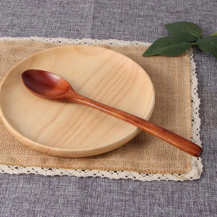 Суп SpoonsKitchen инструменты 5 шт. бытовой деревянной ручкой для перемешивания суповая ложка, столовые приборы Пособия по кулинарии столовые приборы