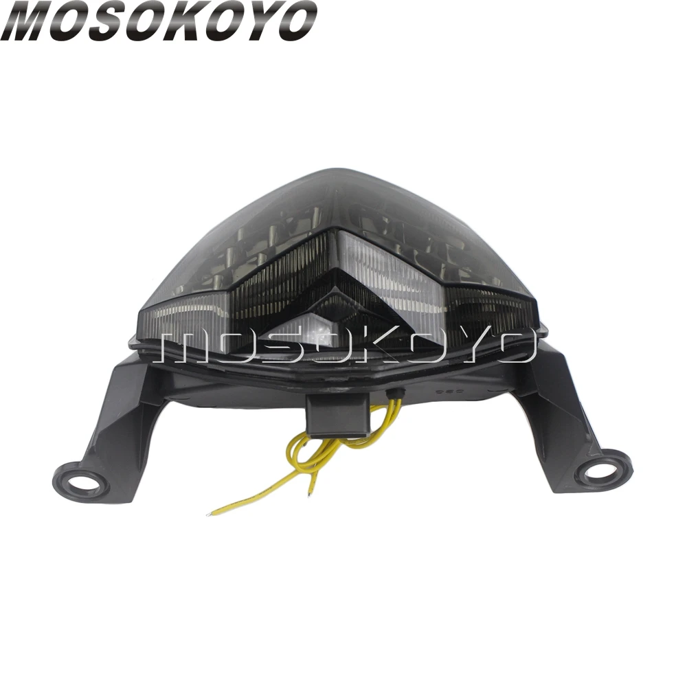 Дым 12 В светодиодный задний фонарь мотоцикла Интегрированный для Kawasaki Z750 Z1000 Ninja 636/ZX6R/ZX10R тормозной задний фонарь с поворотным сигналом