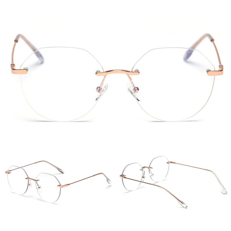 Kachawoo оптические очки оправа мужские без оправы золотые металлические очки для близорукости для женщин полигон стиль новогодние подарки
