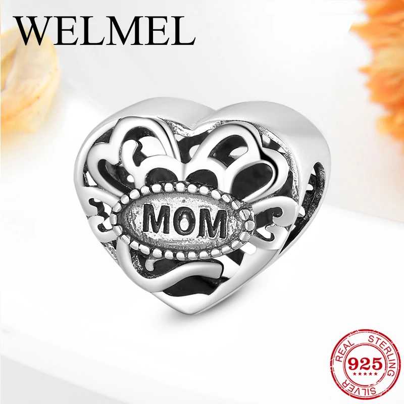 

Mother's Day Gifts Openwork Flower Heart Beads 925 Sterling Silver Charm Fit Pandora Bangles & Bangles Women Jewelry Making