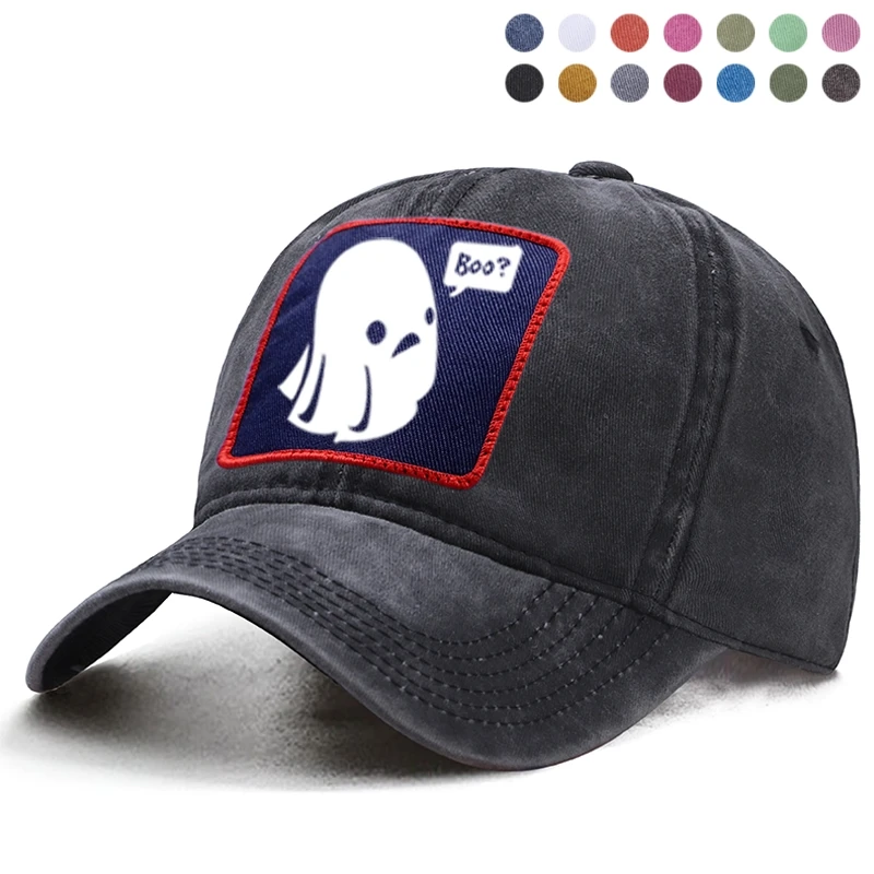 Бейсбольная кепка Ghost Boo для папы одноцветная бейсболка с козырьком водителя