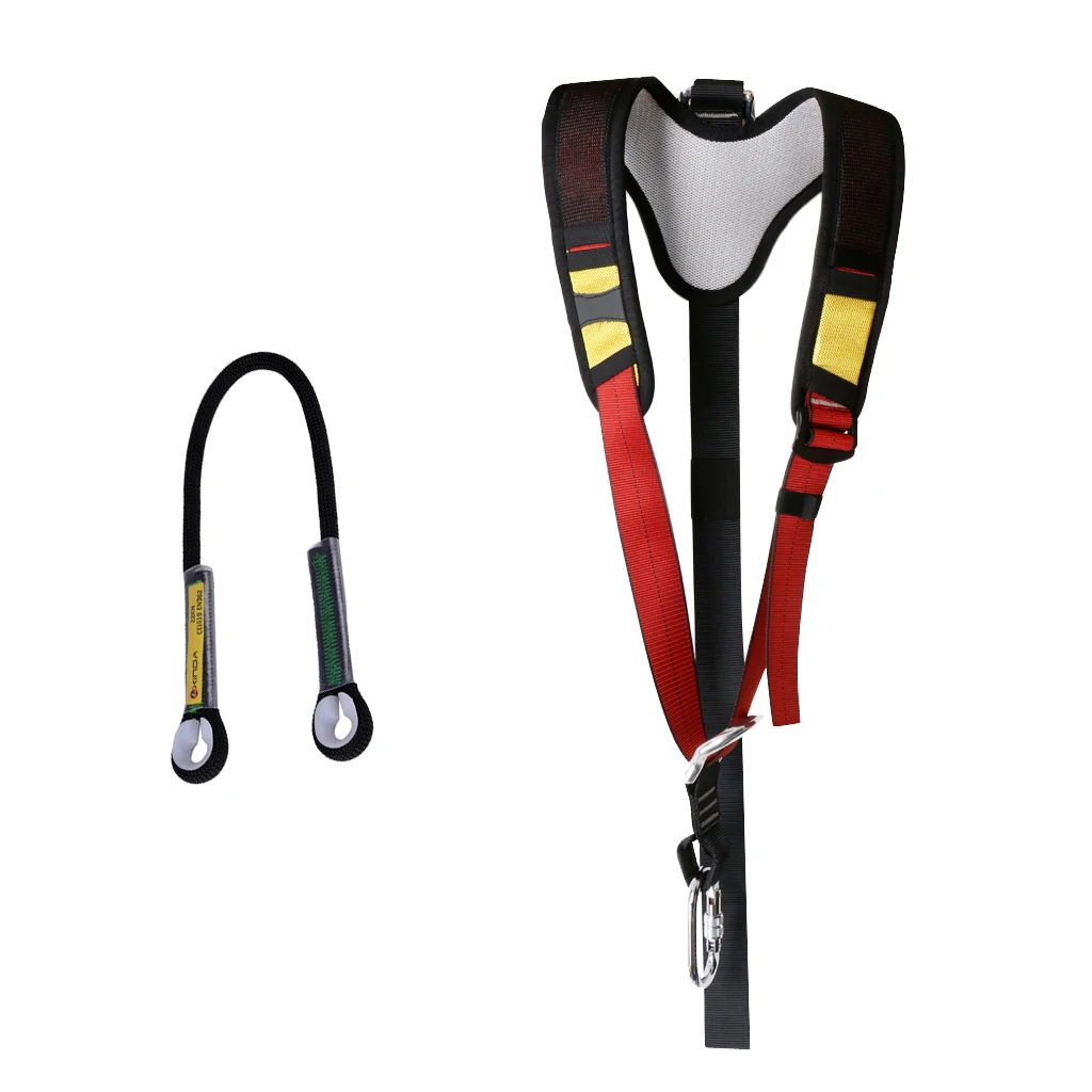 

Universal Rock Climbing Arborist Shoulder Strap for Seat Harness Sitting Bust Belt + 60cm Fall Protection Rope