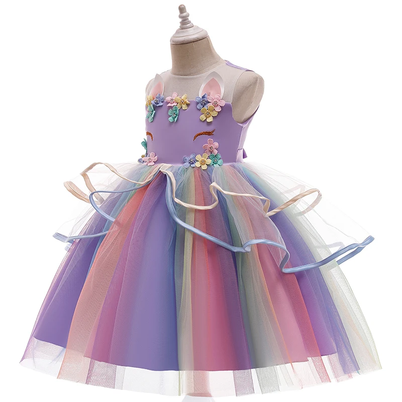 Christmas Unicorn Dress Girl Princess Dresses For Girls Kids Winter Evening Party Clothing Children Birthday Wedding Costume Toddler dress