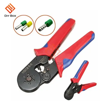

HSC8 6-4 6-6 0.25-6mm 23-10AWG Terminal Crimping Pliers Wire Stripper Terminals Straight Pliers Hand Tools