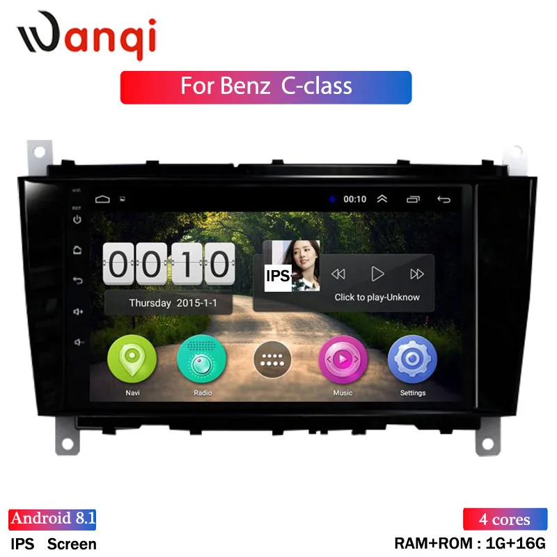 wanqi Android 8.1 Car GPS Navigation For Benz C-Class W203 (2004 2005 2006 2007) CLC G Class W467 (2008-2011) CD Player NO DVD wanqi Android 8.1 Car GPS Navigation For Benz C-Class W203 (2004 2005 2006 2007) CLC G Class W467 (2008-2011) CD Player NO DVD