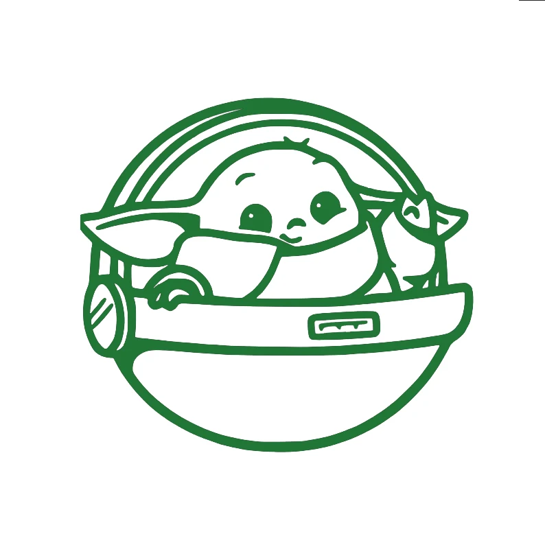 

Funny Cute Baby Yoda stickers Mandalorian Mando Vinyl Car window bumper laptop car Hydroflask Sticker Decal 4inch