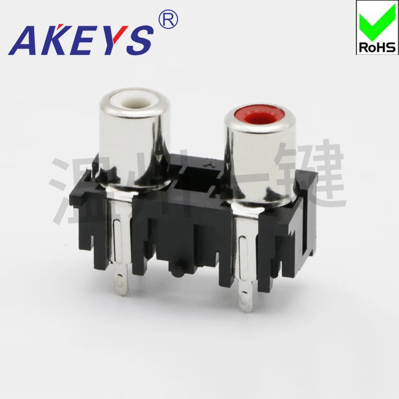 5 шт. AV cored гнездо RCA seat 2 отверстие PCB сварной разъем для аудио видео lotus AV2 8.4 6