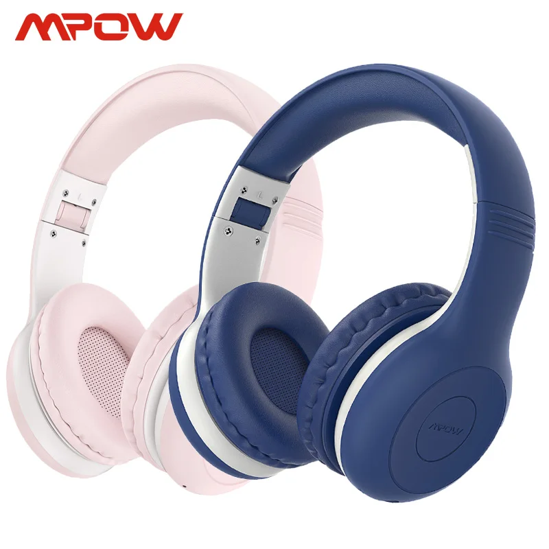 Mpow CH6 Plus Bluetooth 5 0 Wirless Kids Headphones 95dB Limited With Mic 15h Playtime For Online Study Travel PC Pad Phones