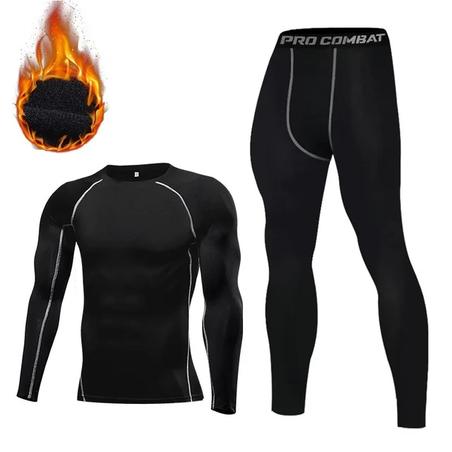 Thermal underwear men compression long johns keep warm winter inner