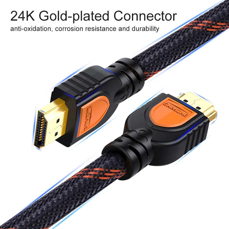 SAMZHE 4K/60Hz HDMI к 2 0 кабель HDR 3D поддержка для ноутбука TV LCD PS3 проектор компьютерный