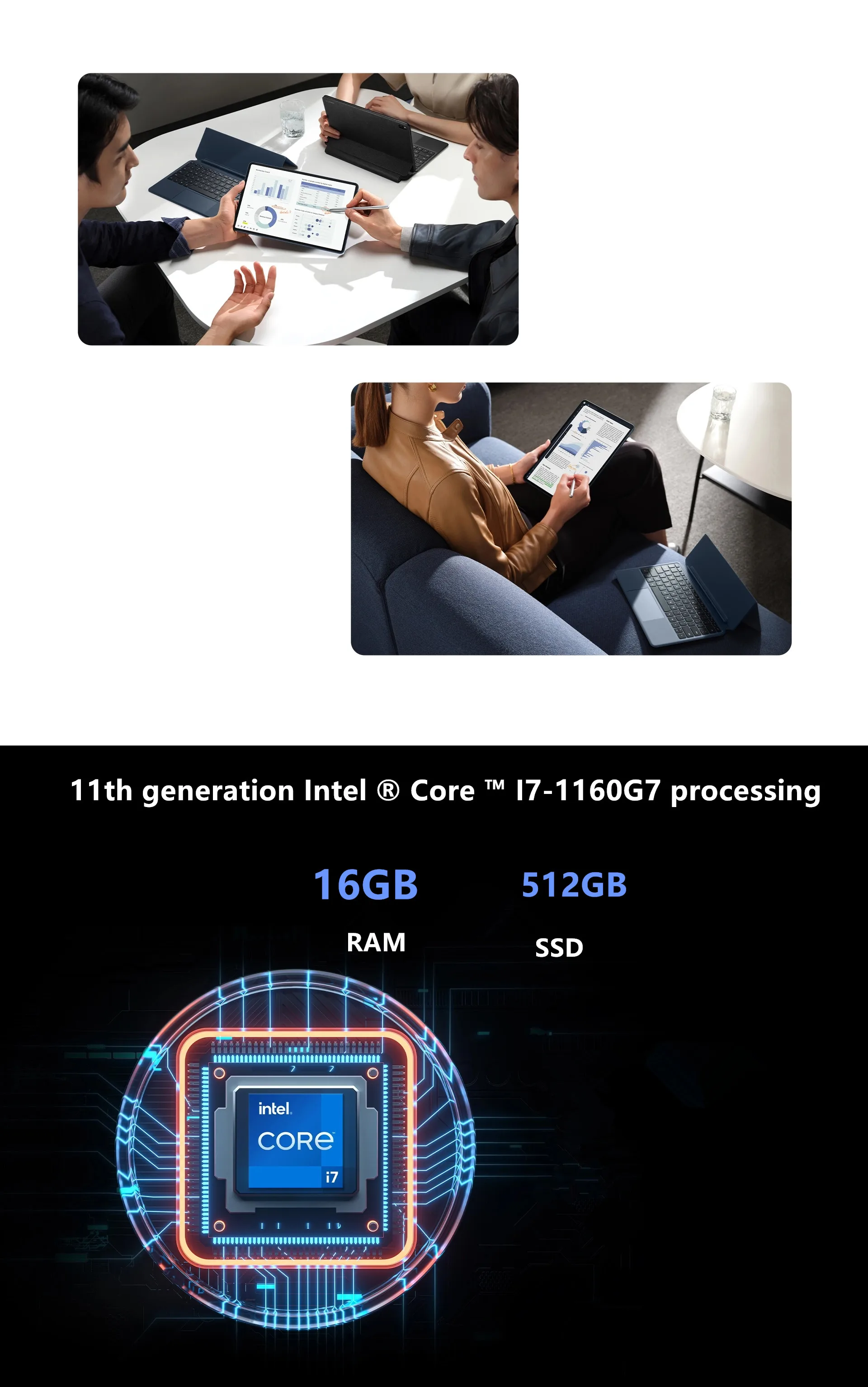 HUAWEI MateBook E 2022 2-in-1 laptop Intel core i7-1160G7 16GB RAM 512GB SSD Notebook Win 11 12.6 inch OLED Touch full-screen PC