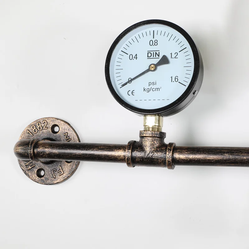  Creative American rural industrial wind cafe bar lamp wrought iron pipe wall lamp restoring ancient - 32440533288