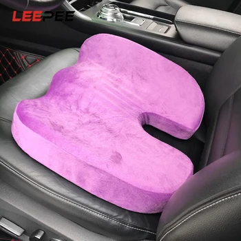 

LEEPEE U Shaped Car Seat Cushion Memory Foam Seat Cushion Winter Warm Lumbar Pain Relief Pad for Automobile Office Chairs